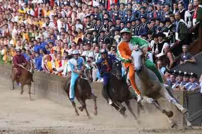 The Palio horse race in Siena